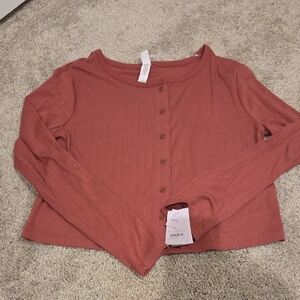 Auden Women's Terracotta Button-Down Shirt